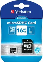 Karta Verbatim Premium MicroSDHC 16GB Class 10 UHS-I/U1  (44082)