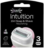 Keičiamos skustuvo galvutės Wilkinson Sword Intuition 2in1 Soap & Shave Nourishing, 3 vnt