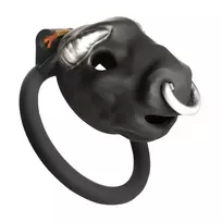 XR Brands Bull Chastity Cage Black - Adjustable Secure System by XR Brands