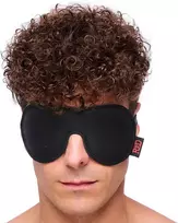 Red Leather Red Leather Eye Mask Black - Premium Vegetable-Tanned European Leather