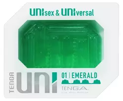 Tenga Tenga UNI Emerald Flexible Intimate Sleeve, Dual-Texture, 6 cm, TPE