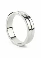 Mr. Steel Mr. Steel Single Grooved Stainless Steel Ring 55mm - Polished Finish