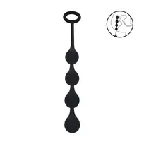 Levelz by Shots LEVELZ Waterdrop Silicone Intimate Beads S 20mm Black Flexible Design