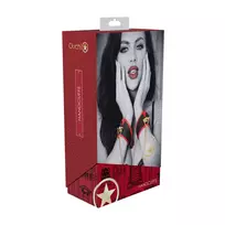 Ouch! by Shots Ouch! Milan Collection Secure Handcuffs Black/Red, Bonded Leather, Fashion Finish