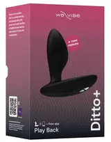 We-Vibe We-Vibe Ditto+ Satin Black App-Controlled Silicone Plug 6.8 cm