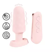 Loveline by Shots Loveline Velvet Paris Series Remote-Control Plug, Pink, 10 Modes, Waterproof