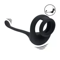 LEVELZ Partner Black Dual Motor Silicone Intimate Ring & Stimulator