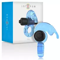 INTENSE Intense Fry Blue Vibrating Silicone Ring - Waterproof, Flexible, Bodysafe