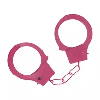 Ouch! Classic Metal Handcuffs Pink - Adjustable Safety Lock System