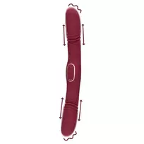 Loveline by Shots Loveline Dual-Action Thrusting Device Merlot Grape Silicone 24cm