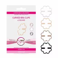 Bye Bra Bye Bra Ergonomic Foldable Bra Clips Set of 4 with Travel Bag