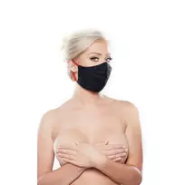 Allure Leg Avenue Cotton Mask with Red Elastic Straps, One Size