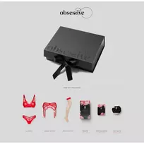 Obsessive Obsessive Aliosa Gift Box Red - Luxury Lingerie Set with Perfume & Bath Bomb L/XL