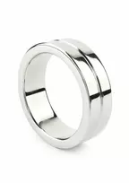Mr. Steel Mr. Steel Single Grooved Ring 40mm Stainless Steel, Polished Finish