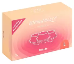 WOMANIZER Womanizer Replacement Heads L 3-Pack - Raspberry Silicone, 23mm