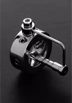 Steel by Shots Shots Spike Steel Glans Ring with Plug 25mm - Adjustable Spiked Design