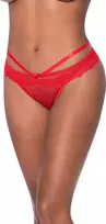 Magic Silk Magic Silk Exposed Cheeky Panty L/XL Red with Satin Bow Detail