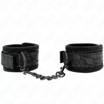 KINK Kink Dark Lace Neoprene Adjustable Wrist Cuffs Black 20-29cm x 5cm