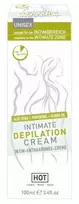 HOT HOT Intimate Hair Removal Cream with Aloe & Jojoba 100ml for Delicate Skin