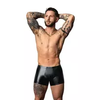 Male Power Male Power Liquid Onyx 2.0 Short Pouch XL Black Wet Look Briefs