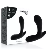ADDICTED Addicted Toys Anal Massager Black Dual Motor Silicone 12.5cm