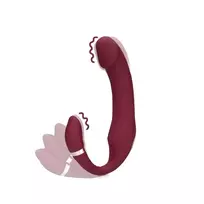 Loveline by Shots Loveline Bendable Vibrating Dual-End Intimate Device Merlot Grape