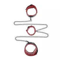 Sportsheets Sportsheets Saffron Chained & Tamed Restraint Set - Adjustable Red-Black