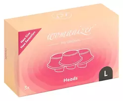 WOMANIZER Womanizer Replacement Heads Pack 3x Black L - Silicone, Size L, 23mm