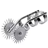 METAL HARD METAL HARD Thimble Dual Roller Stimulation Tool, 9cm, Steel Finish