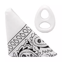 Doc Johnson The Code Silicone Ring & Bandana Set White - Adjustable Comfort Duo