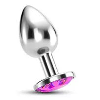 Crushious Crushious Bijou Metal Intimate Plug Large Pink - Decorative Crystal Finish