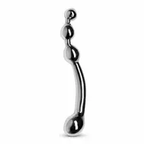 Sinner Gear Unbendable Sinner Multi-Stim Metal Wand - Curved Intimate System, Silver, 22 cm