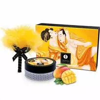 Shunga Shunga Edible Body Powder Mango 75g - Sensual Dry Massage Kit with Feather Brush