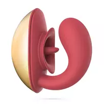 Crushious Arcane Intimate Stimulation Device Red/Gold Dual Motor 10cm