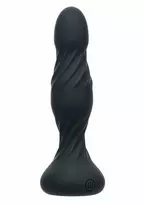 CALEXOTICS Deep Swirl Probe Silicone Dual Motor Waterproof Intimate Device Black