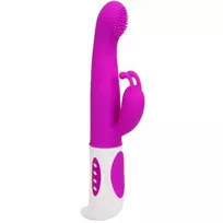 PRETTY LOVE Smart Hugh Rabbit Lilac - Dual Motor Silicone Intimate Device