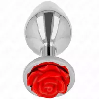 KINK KINK Stainless Steel Plug Rose Red M - Elegant Intimate Accessory 7cm