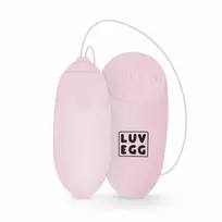 LUV EGG LUV EGG Pink Wireless Silicone Vibration System, 12 Modes, Waterproof