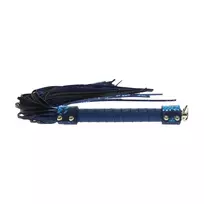 Ouch! by Shots Ouch! Florence Collection Intimate Flogger Blue, Bonded Leather, Iridescent Finish