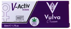 HOT HOT V-Activ Care Cream with CBD 50ml - Intimate Wellness Formula