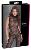 Cottelli Lingerie Lace Jumpsuit M - Soft Transparent One-Piece with 2-Way Zip