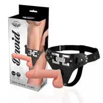 HARNESS ATTRACTION Harness Attraction Deluxe Vibrating Strap-On System 18cm Black Vegan Leather