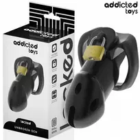 ADDICTED Addicted Toys Locked Unbroken Den Chastity Cage 9.8 cm, Adjustable Rings