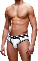 Prowler Open Brief XS Two-Tone White/Black Backless Underwear
