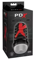 PDX PDX Elite Air Tight Frosted Manual Intimate Device, Transparent 19.1 cm