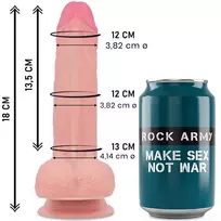 ROCK ARMY ROCKARMY Mustang Liquid Silicone Intimate Model 18cm Beige Suction Base