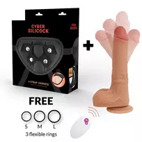 CYBER SILICOCK CYBER SILICOCK Mr Rick Remote-Controlled Intimate Machine Set, 20.9cm, Black