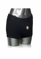CALEXOTICS Packer Gear Boxer Brief Harness Black Cotton/Spandex Adjustable 716770081414