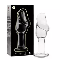 NEBULA SERIES BY IBIZA Ibiza Nebula Series Model 6 Intimate Glass Plug Clear 12.5cm O4cm