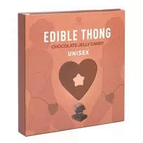 SECRETPLAY Secret Play Chocolate-Flavored Edible Gummy Thong, Heart-Shaped, Unisex